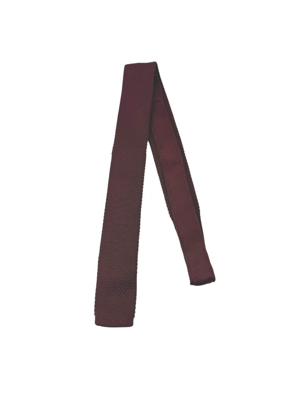 Topman Burgundy Knit Slim Skinny Men's Neck Tie Polyester Classic Jewel Tone EUC